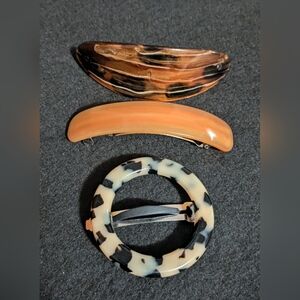 Set of Three Vintage Hair Clips
